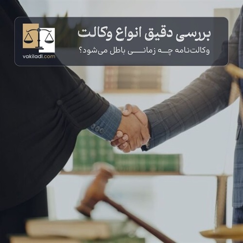 بررسی دقیق انواع وکالت و شرایط انحلال آن
